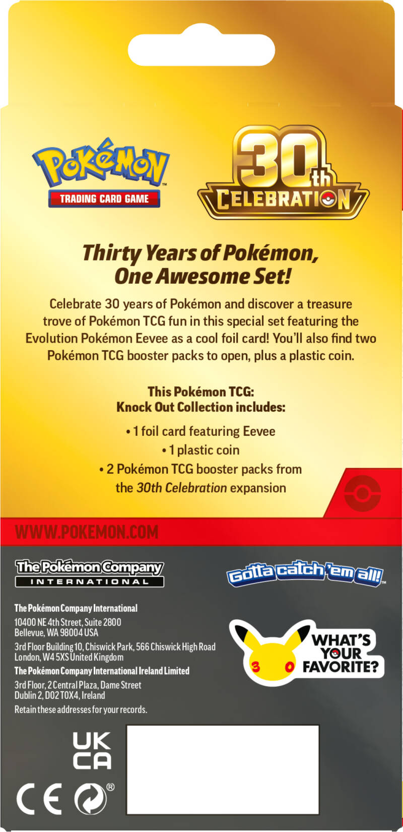 Pokemon 30th Celebration Knock Out Collection Eevee