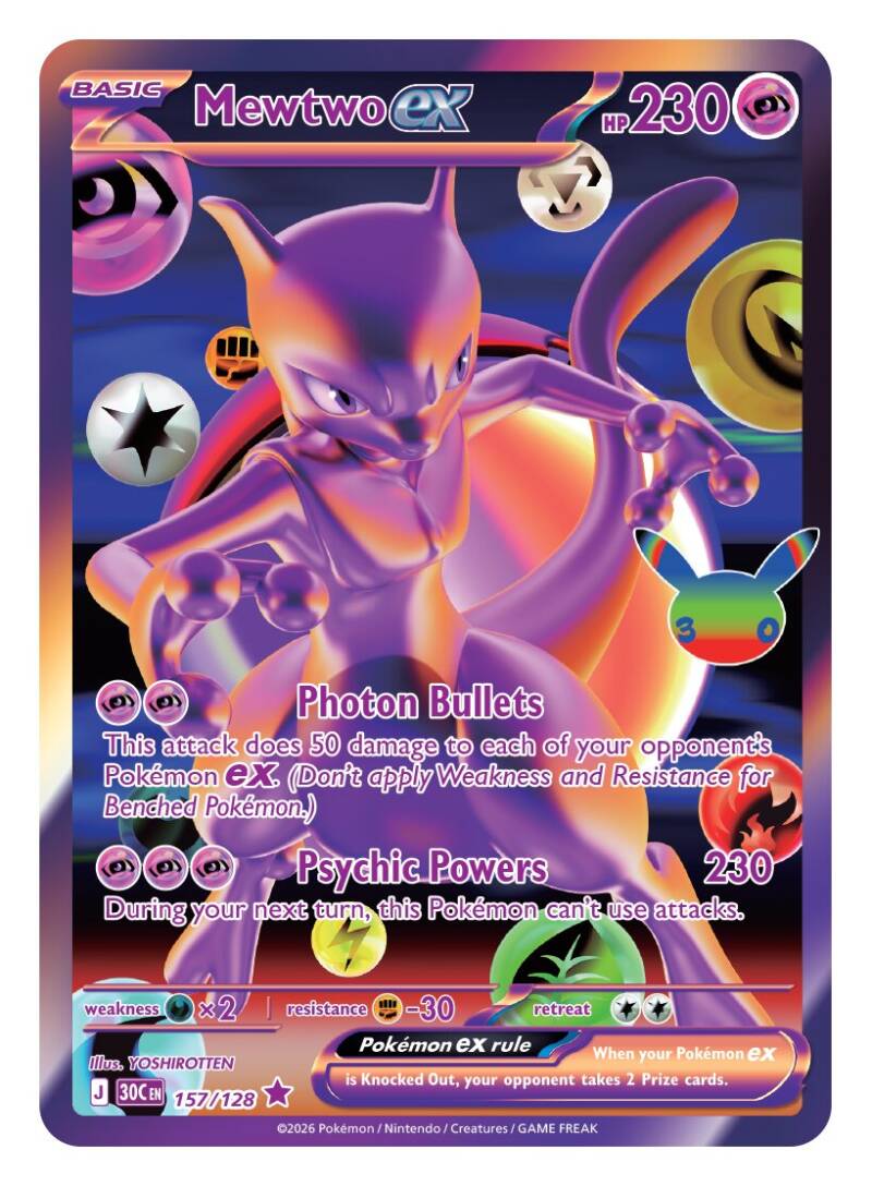 Pokemon 30th Celebration Mewtwo Figure Collection