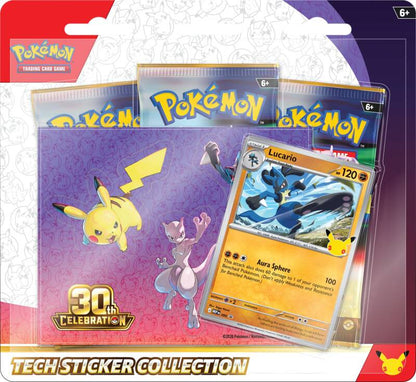 Pokemon 30th Celebration Tech Sticker Collection Lucario
