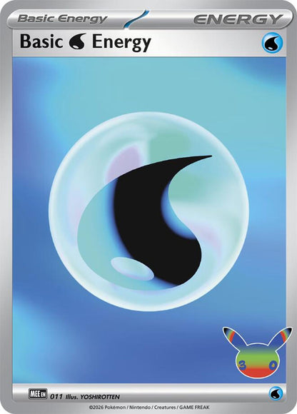 Basic Water Energy 011 med 30th Celebration-symbol, illustrert av YOSHIROTTEN