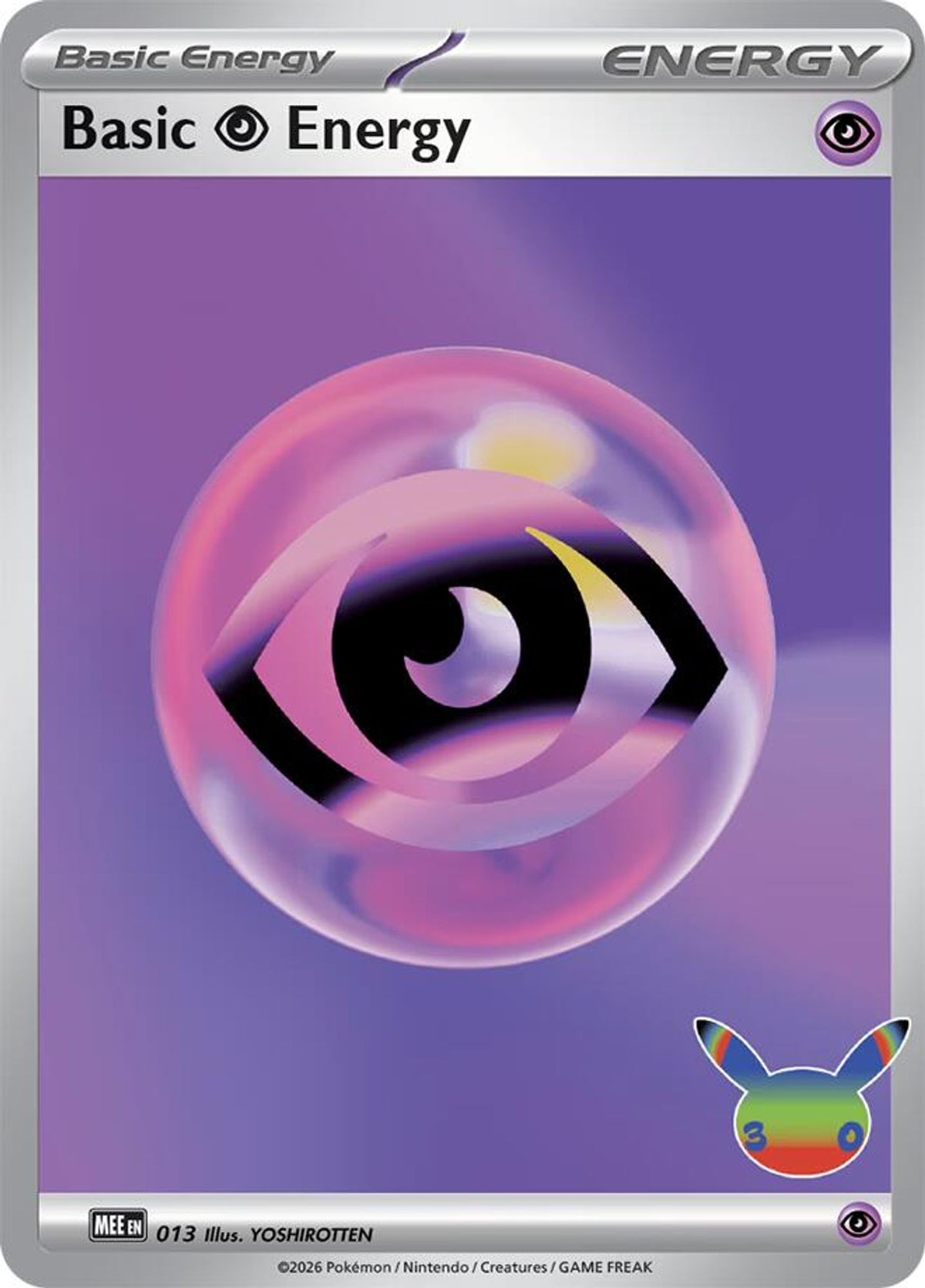 Basic Psychic Energy 013 med 30th Celebration-symbol, illustrert av YOSHIROTTEN