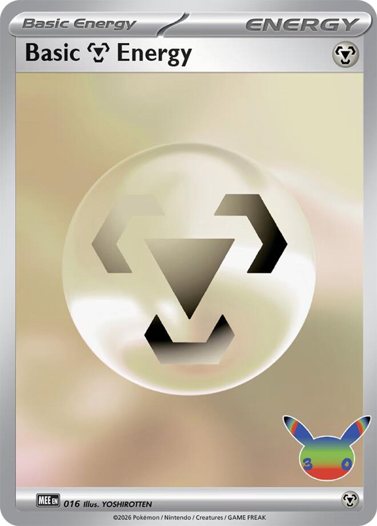 Basic Metal Energy 016 med 30th Celebration-symbol, illustrert av YOSHIROTTEN