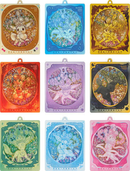 Pokemon Terastal Gathering Kinesisk Display Charm Gift Box – charms med dekorerte rammer og Pokemon-motiv