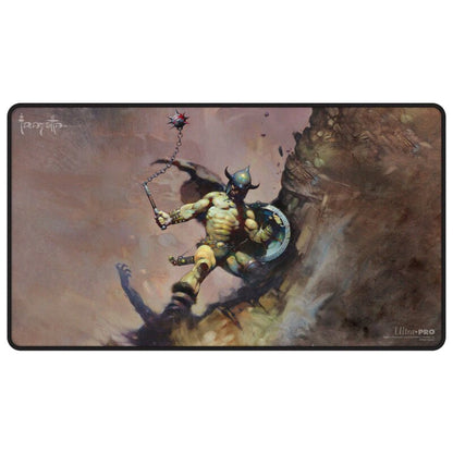 Ultra Pro Frank Frazetta - "Warrior with Ball and Chain" Black Stitched Playmat