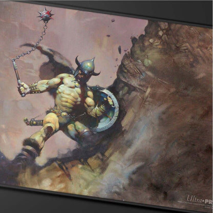 Ultra Pro Frank Frazetta - "Warrior with Ball and Chain" Black Stitched Playmat