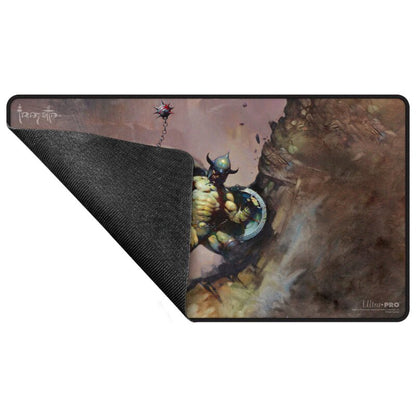 Ultra Pro Frank Frazetta - "Warrior with Ball and Chain" Black Stitched Playmat