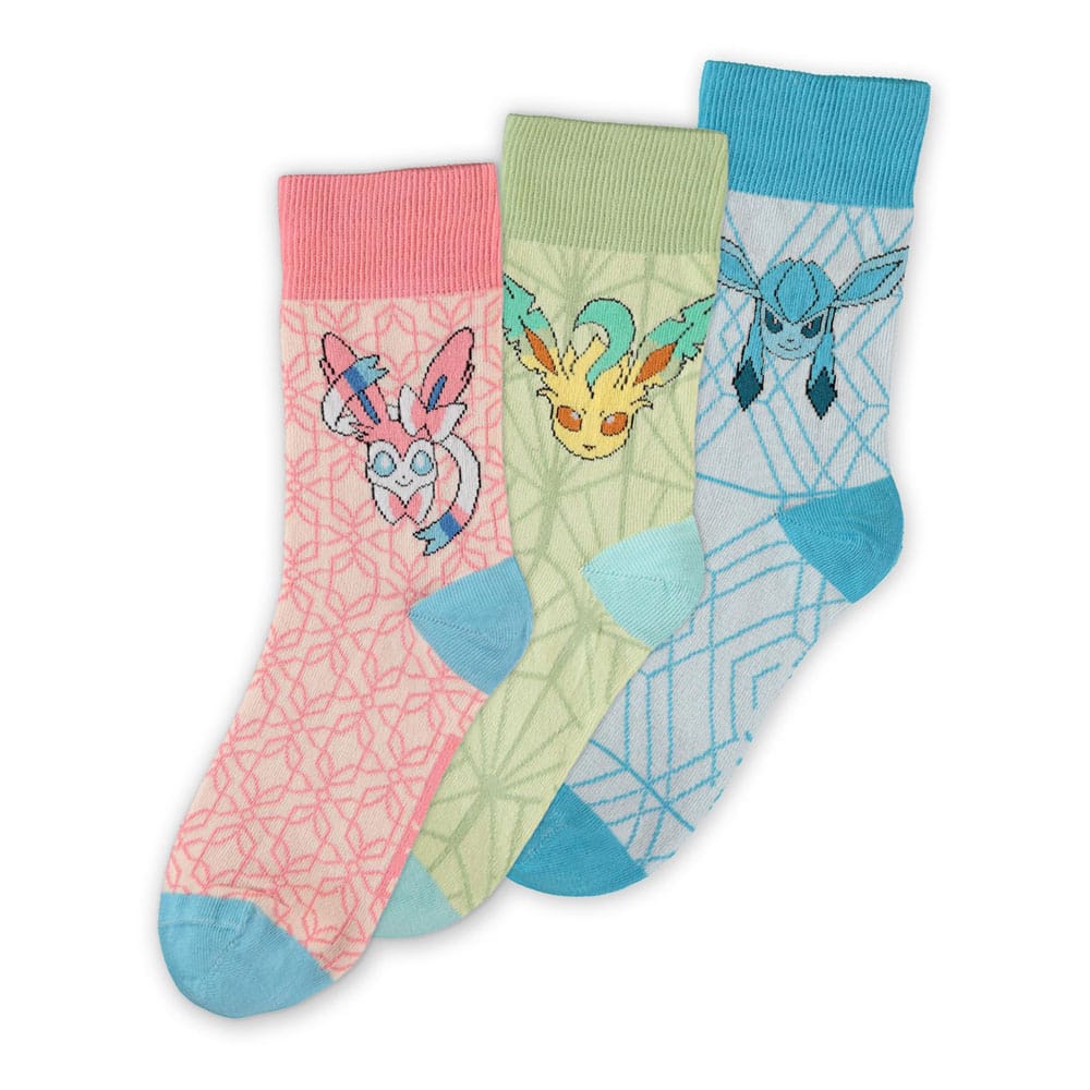 Pokemon Socks Eeveelutions 3.0 (Leafeon, Sylveon & Glaceon)
