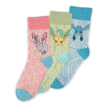 Pokemon Socks Eeveelutions 3.0 (Leafeon, Sylveon & Glaceon)