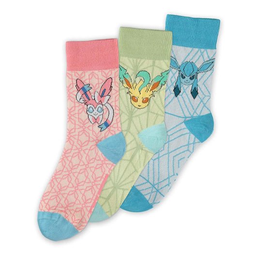 Pokemon Socks Eeveelutions 3.0 (Leafeon, Sylveon & Glaceon)